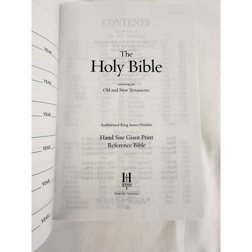KJV Giant Print Reference Bible Pink Holman Hand Size King James Version - Picture 7 of 12